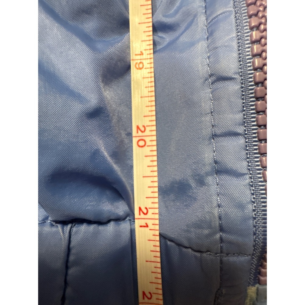 Unisex Weather Tamer Y2K Jacket Size Small Blue Fair Striped Hooded Jersey - Picture 8 of 8